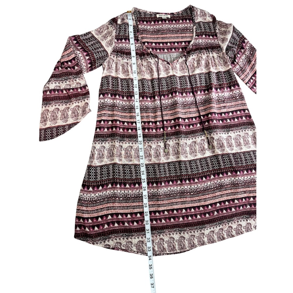 Billabong Take Me Away Dress Size Small Red Burgundy Boho Hippie Beach Cover Up - Picture 6 of 8